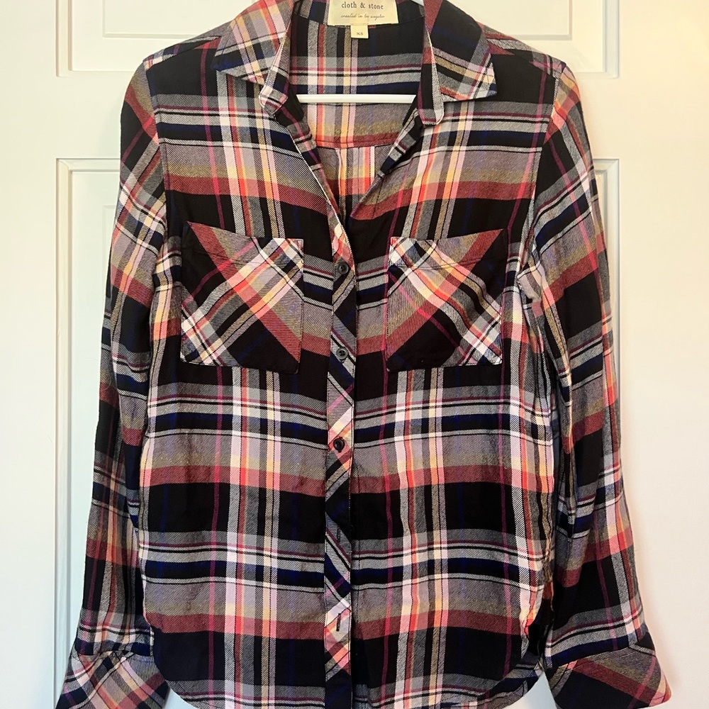 Cloth & Stone Multicolor Plaid Shirt